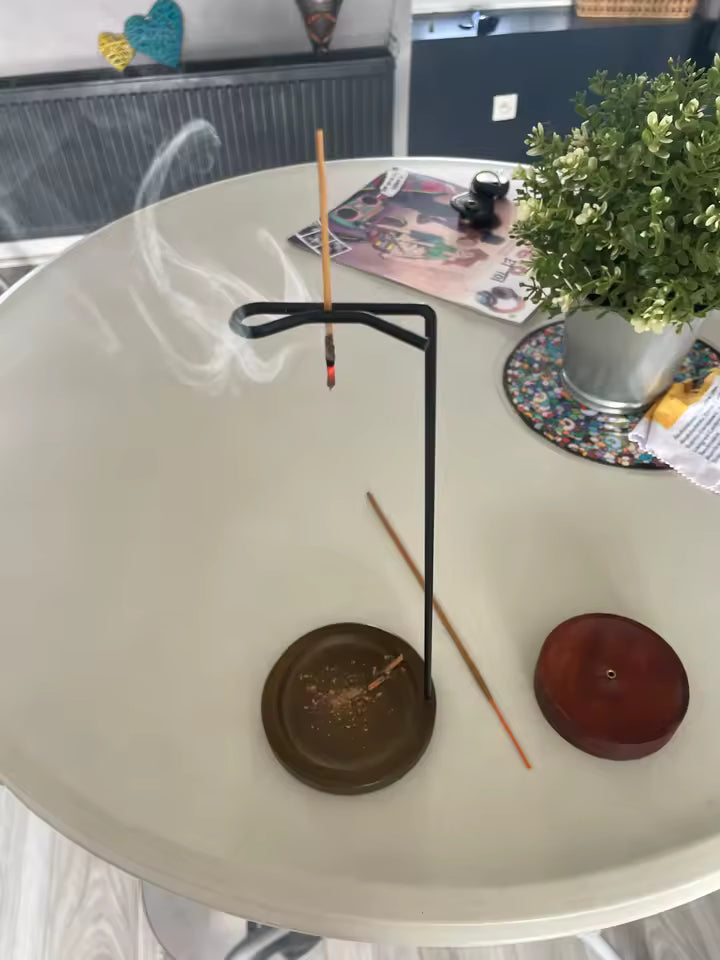 Wooden Upside Down Incense Burner – Anti-Ash Holder